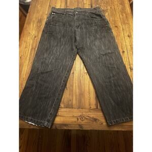 Y2K Southpole 4180 Jeans Faded Black Baggy Wide Hip Hop Skater 38 X 29 Grunge